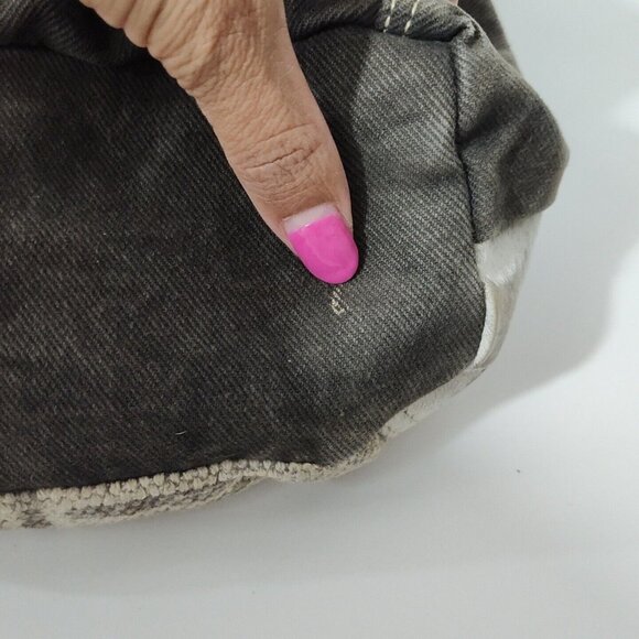 Myra Bag Brown Canvas Flap Messenger Backpack Cow Print Western Woven - Picture 16 of 16